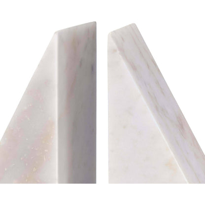 Othello Marble Bookends by Regina Andrew in white. Made from marble in a eclectic & global style.