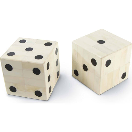 Gaming Dice Pair by Regina Andrew in neutral. Made from bone in a transitional style.