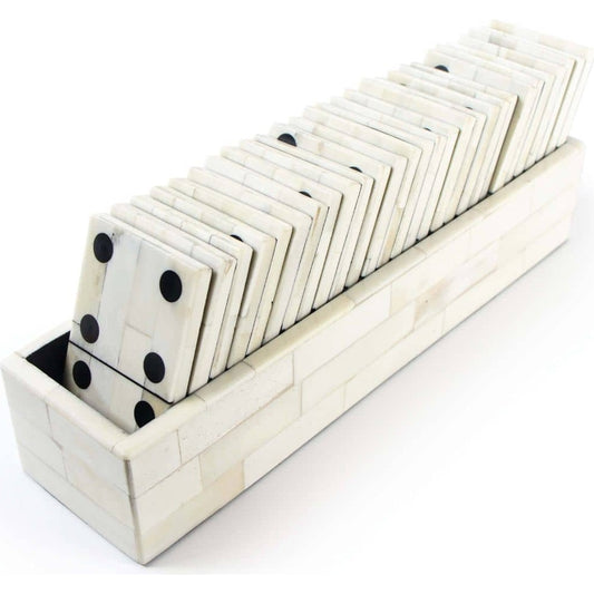 Royal Dominos Set by Regina Andrew in neutral. Made from bone in a transitional style.