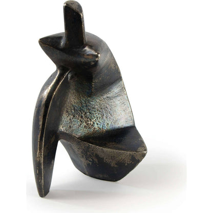 Deity Sculpture by Regina Andrew in black and blacken zinc. Made from aluminum in a eclectic & global style.