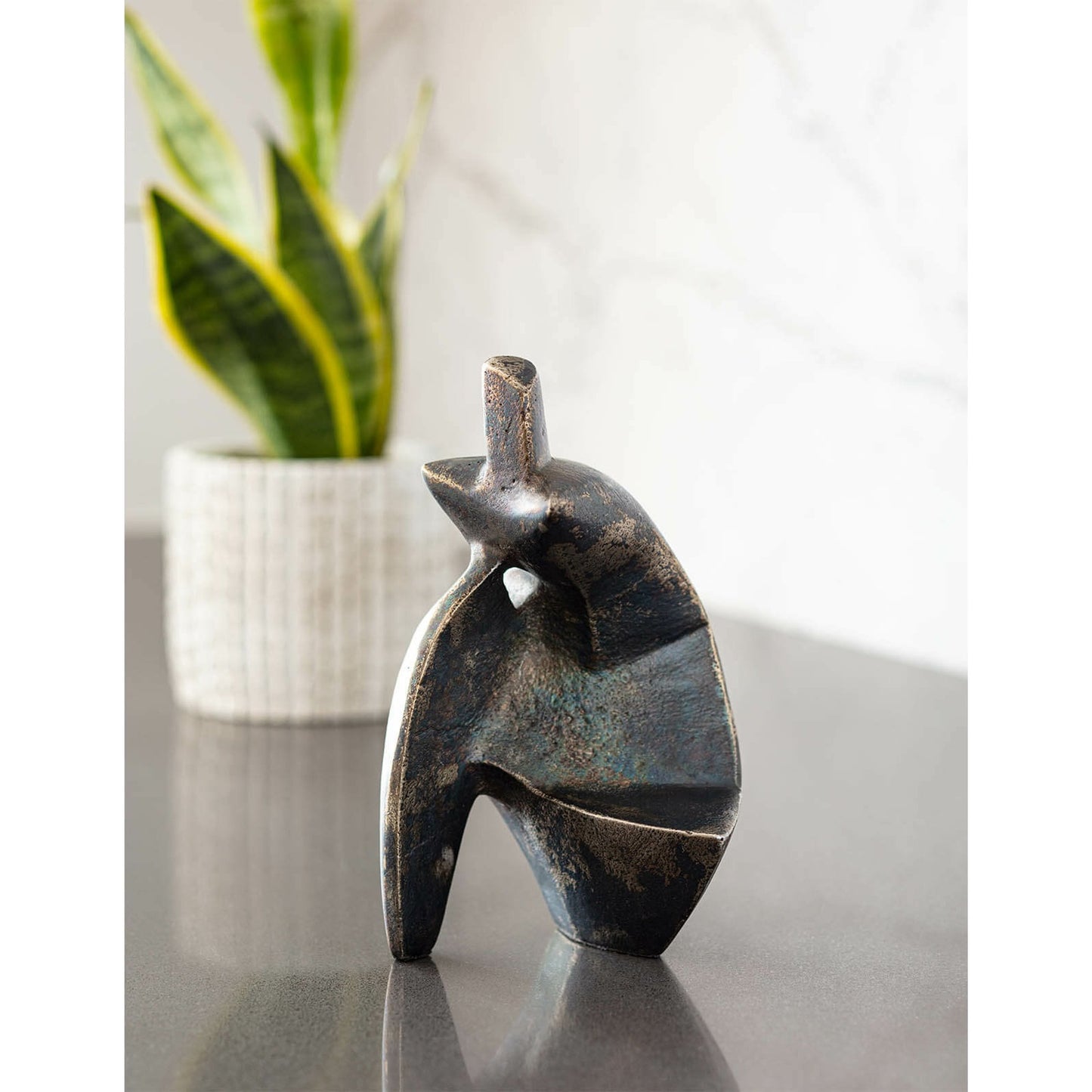 006 SI-1759146 | Lifestyle | Deity Sculpture by Regina Andrew in black and blacken zinc. Made from aluminum in a eclectic & global style.