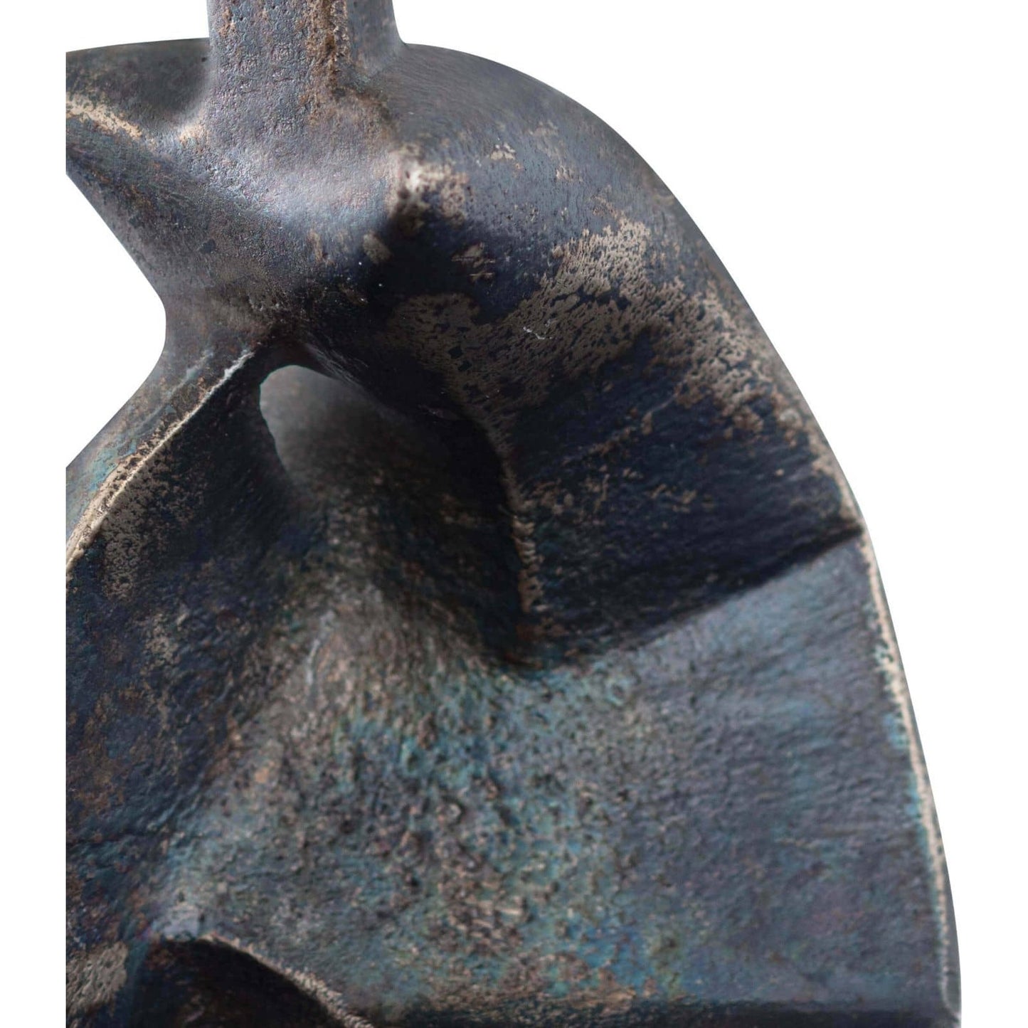 003 SI-1759146 | Closeup | Deity Sculpture by Regina Andrew in black and blacken zinc. Made from aluminum in a eclectic & global style.