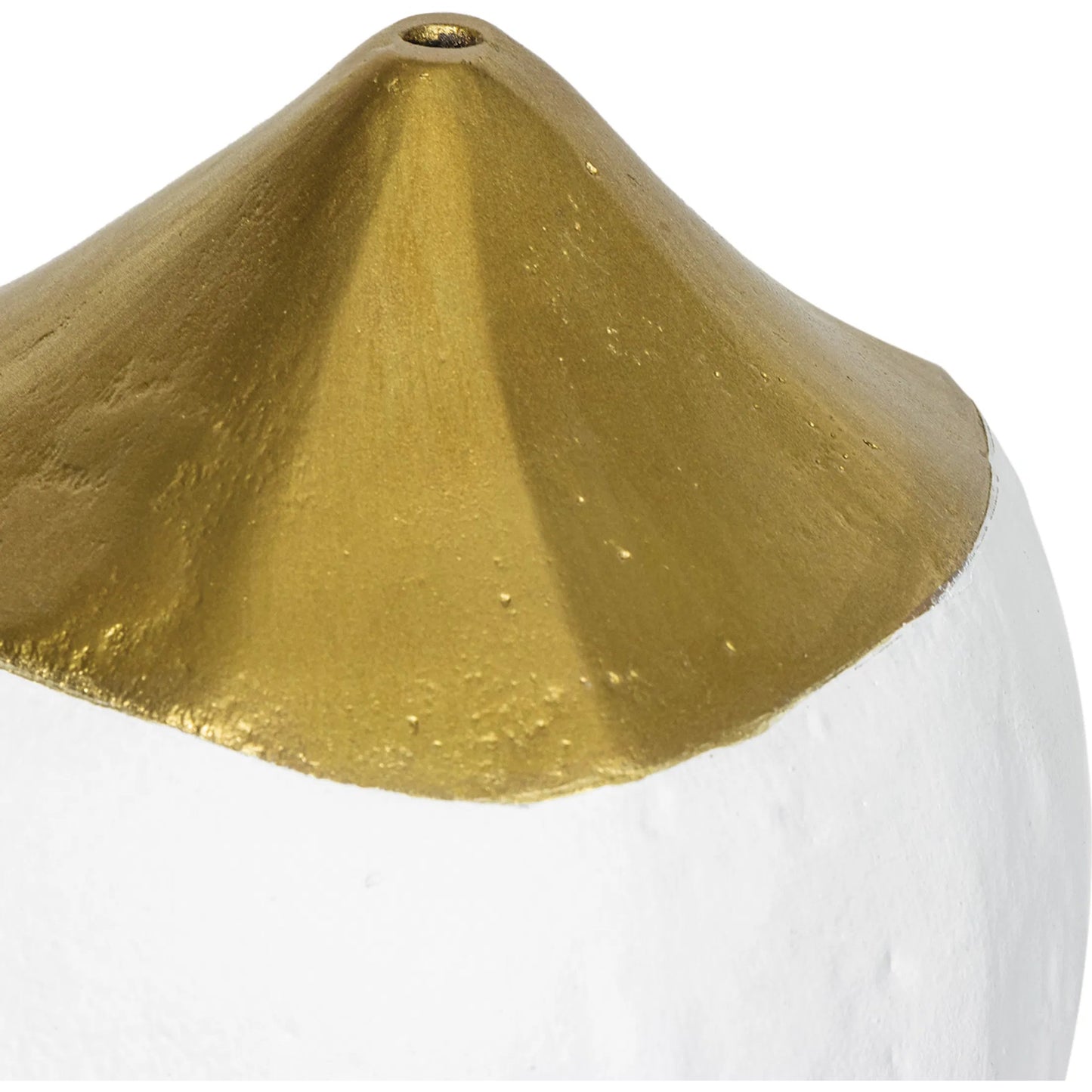 002 SI-1949213 | Closeup | Coco Vase by Regina Andrew in white. Made from aluminum in a modern style.