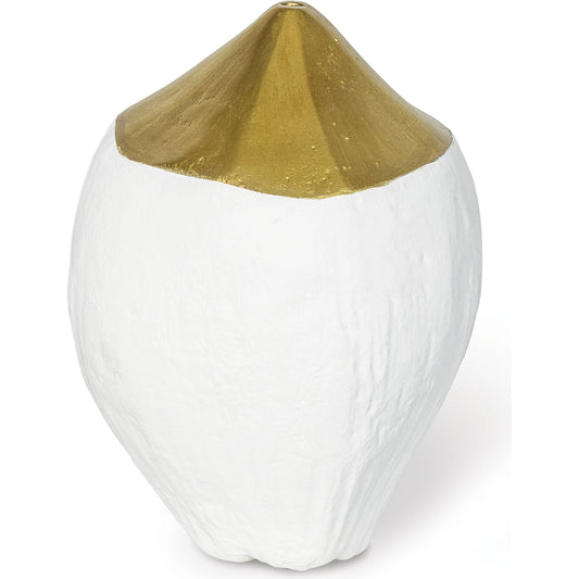 Coco Vase by Regina Andrew in white. Made from aluminum in a modern style.