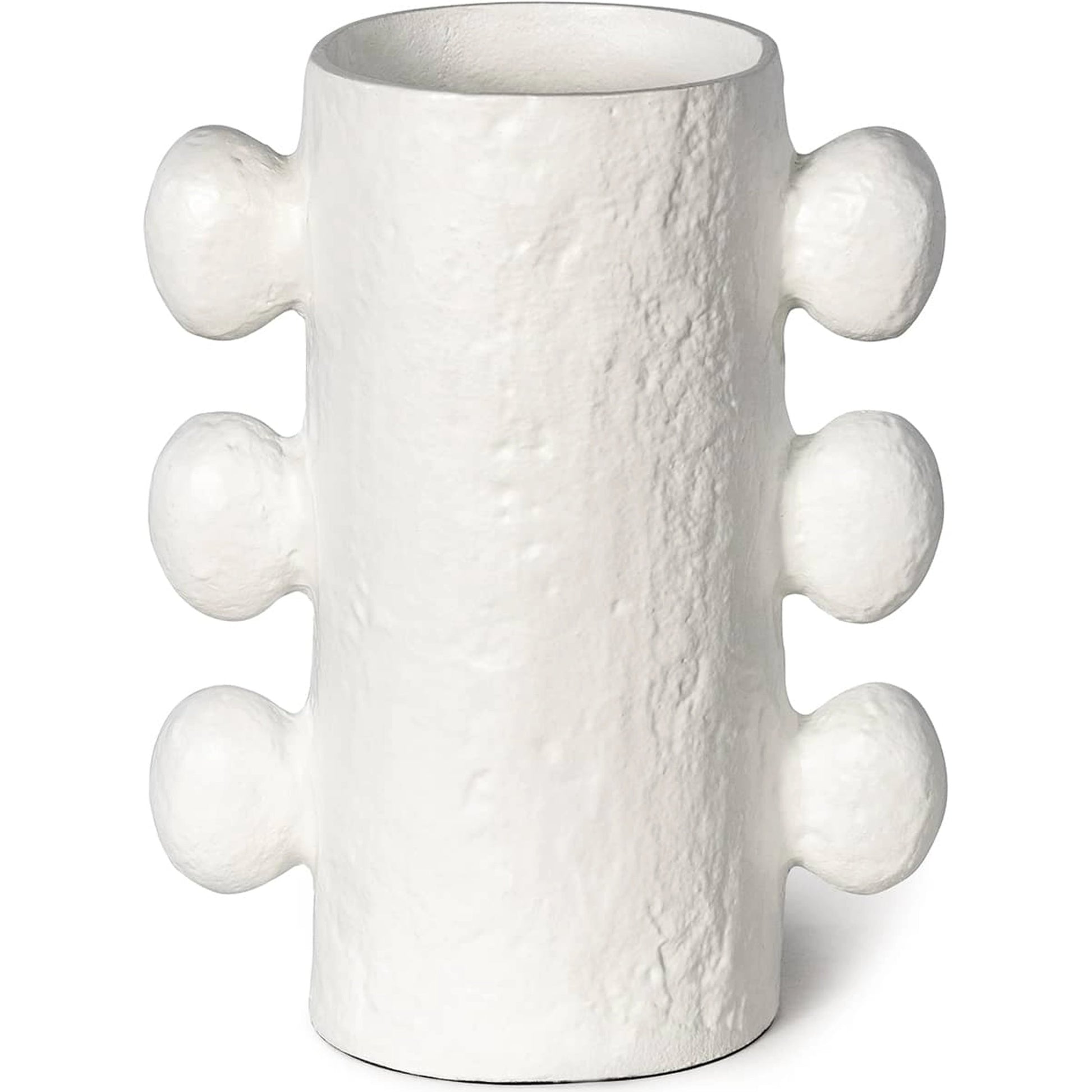 Sanya Vase by Regina Andrew in white. Made from aluminum in a modern style.