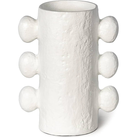 Sanya Vase by Regina Andrew in white. Made from aluminum in a modern style.