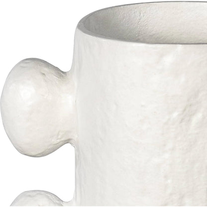 Sanya Vase by Regina Andrew in white. Made from aluminum in a modern style.