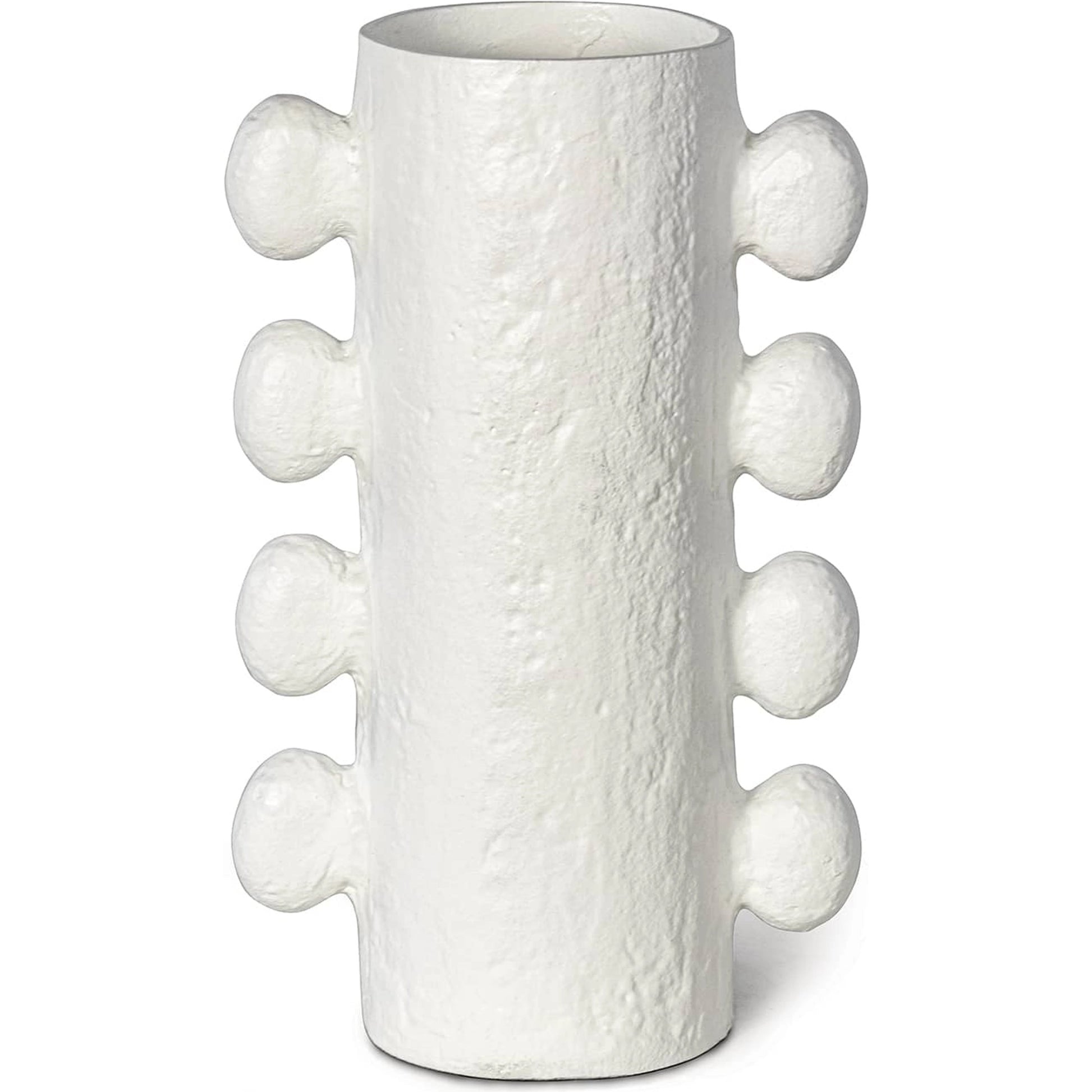 Sanya Vase by Regina Andrew in white. Made from aluminum in a modern style.