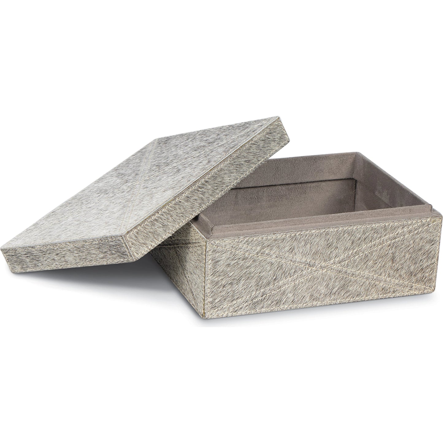003 SI-1949226 | Additional Silo | Andres Hair on Hide Box Set by Regina Andrew in grey. Made from hair on hide in a modern style.
