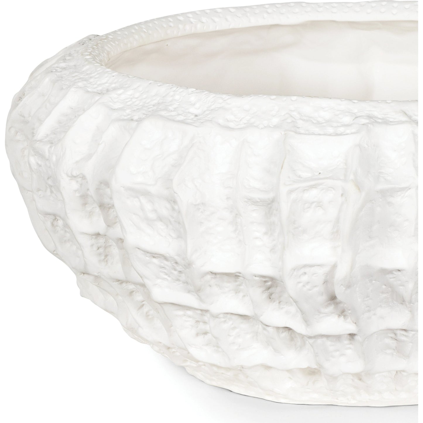 002 SI-2002250 | Closeup | Caspian Ceramic Bowl by Regina Andrew in white. Made from ceramic in a modern style.