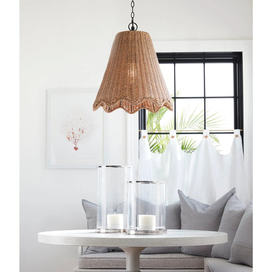 Adria Hurricane by Regina Andrew in polished nickel. Made from glass in a modern style.