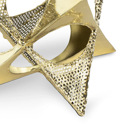 Delta Star by Regina Andrew in gold and polished brass. Made from iron in a modern style.