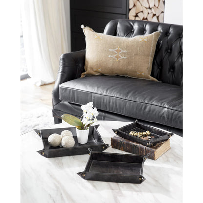 Derby Leather Tray Set by Regina Andrew. Made from leather in a modern style.