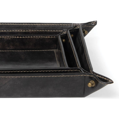 Derby Leather Tray Set by Regina Andrew. Made from leather in a modern style.