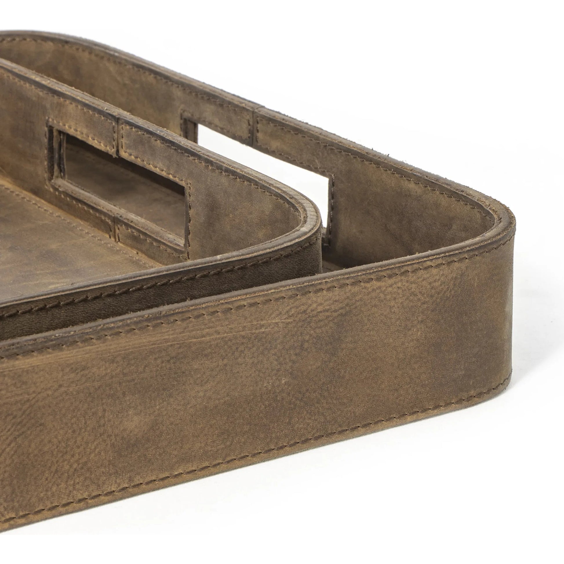 Derby Rectangle Leather Tray Set by Regina Andrew. Made from leather in a modern style.