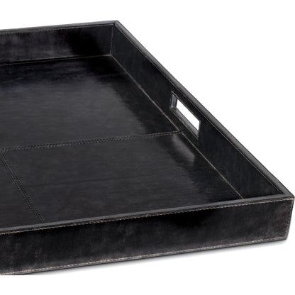 Derby Square Leather Tray by Regina Andrew. Made from leather in a modern style.