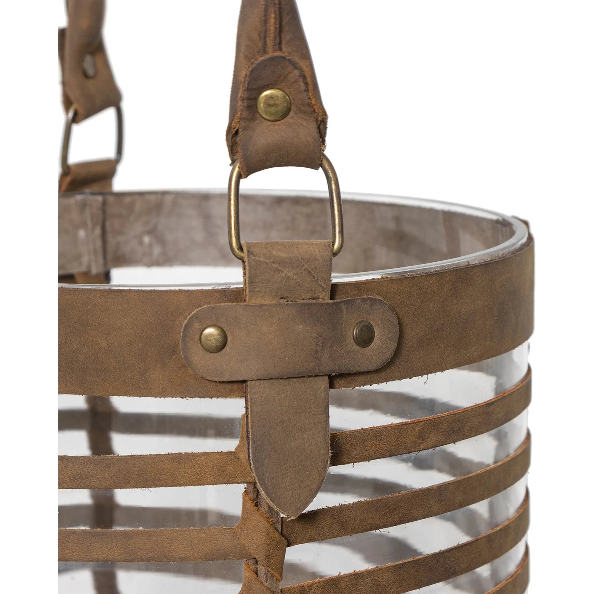 Finn Leather Hurricane by Regina Andrew in brown. Made from leather in a cottage & farmhouse style.