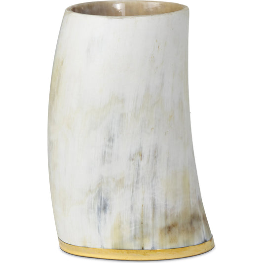 Troy Horn Vase by Regina Andrew in neutral. Made from horn in a modern style.