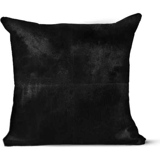 Morgan Hair on Hide Square Pillow by Regina Andrew in black. Made from hair on hide in a modern style.