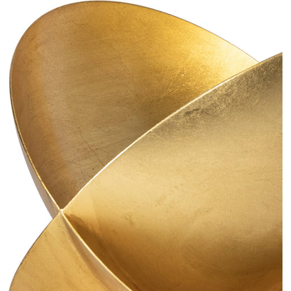 Jaden Object by Regina Andrew in gold and gold leaf. Made from steel in a modern style.