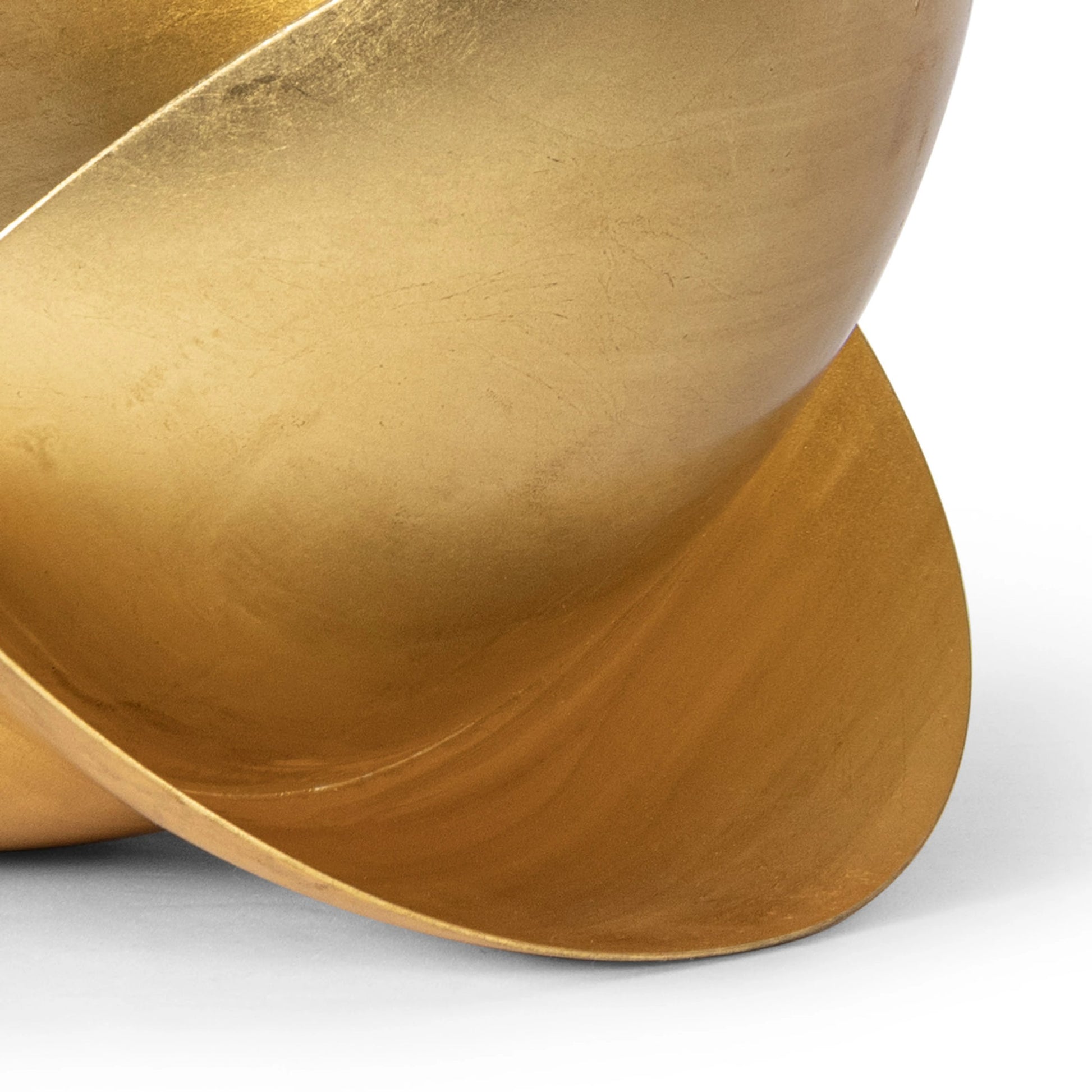 Jaden Object by Regina Andrew in gold and gold leaf. Made from steel in a modern style.