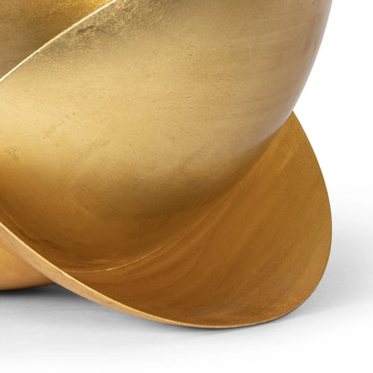 Jaden Object by Regina Andrew in gold and gold leaf. Made from steel in a modern style.