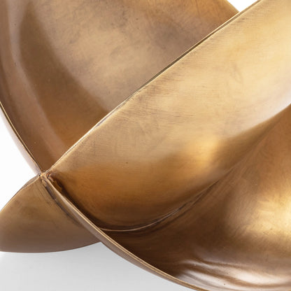 Jaden Object by Regina Andrew in gold and gold leaf. Made from steel in a modern style.