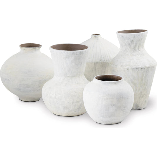 Noor Ceramic Vase Set by Regina Andrew in white. Made from ceramic in a modern style.