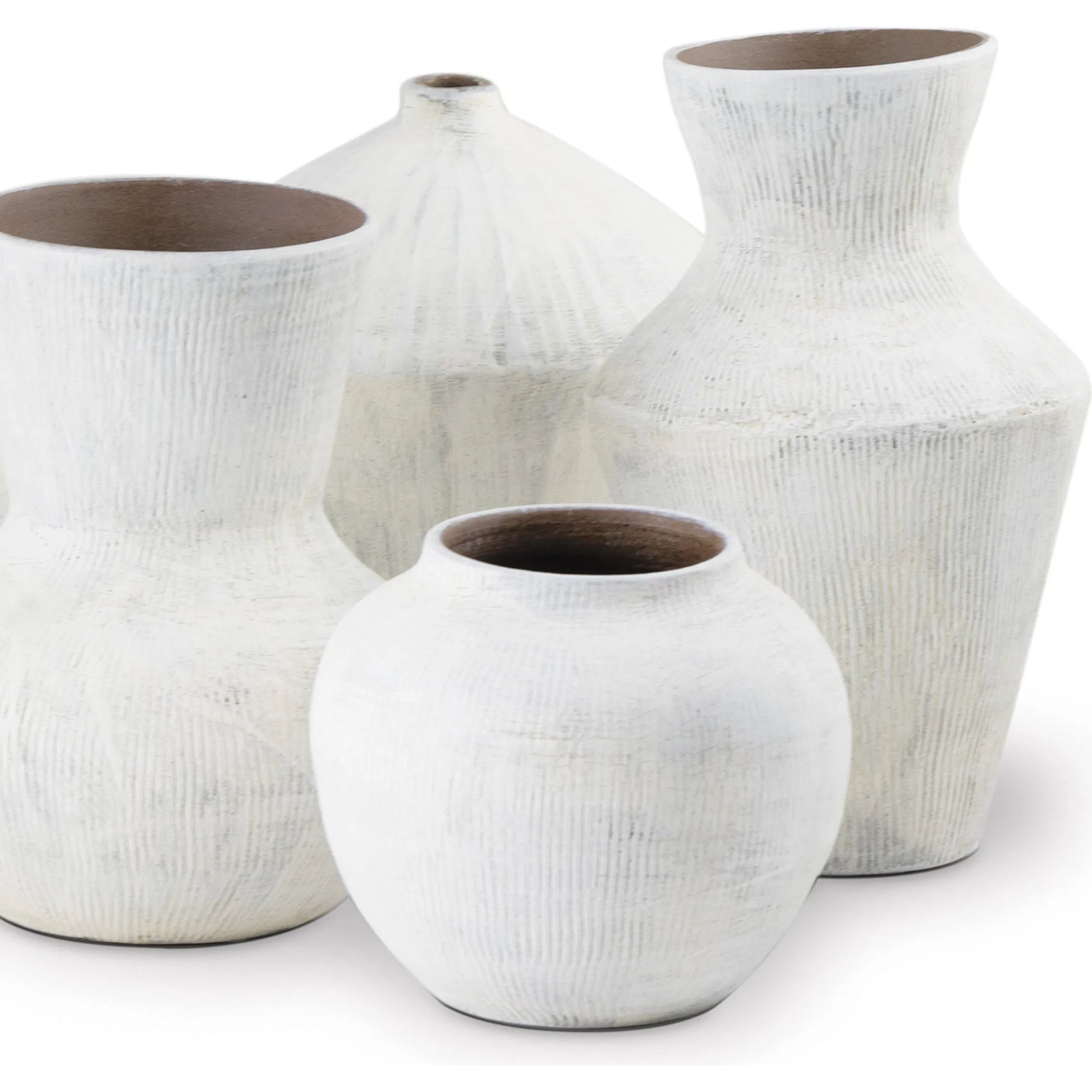 Noor Ceramic Vase Set by Regina Andrew in white. Made from ceramic in a modern style.