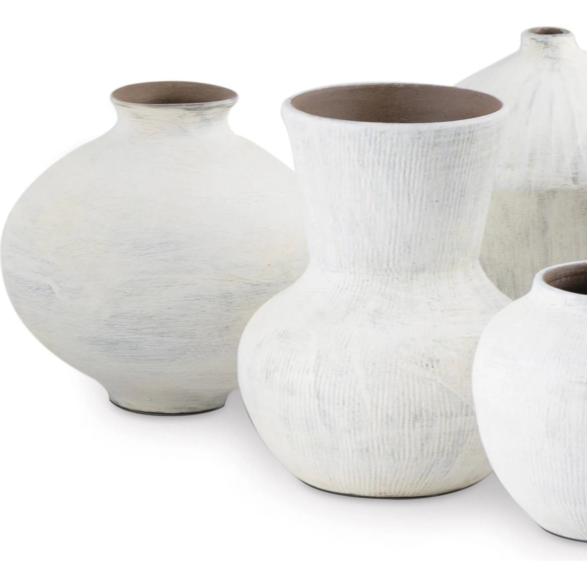 Noor Ceramic Vase Set by Regina Andrew in white. Made from ceramic in a modern style.