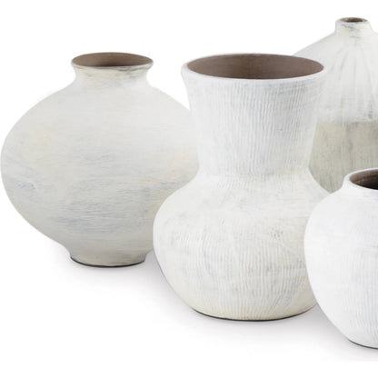 Noor Ceramic Vase Set by Regina Andrew in white. Made from ceramic in a modern style.
