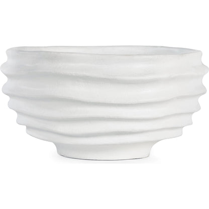 Nabu Metal Bowl by Regina Andrew in white. Made from aluminum in a modern style.