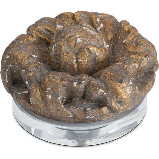 Evette Ornament by Regina Andrew in brown and distressed painted. Made from resin in a rustic style.