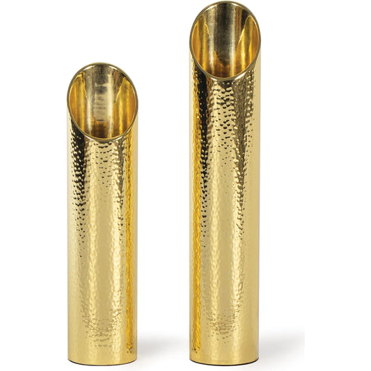 Elio Vase Set by Regina Andrew in polished brass. Made from stainless steel in a modern style.