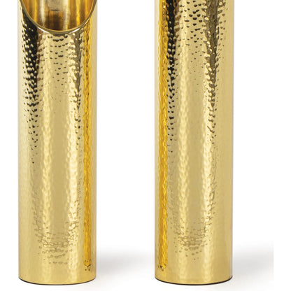 Elio Vase Set by Regina Andrew in polished brass. Made from stainless steel in a modern style.