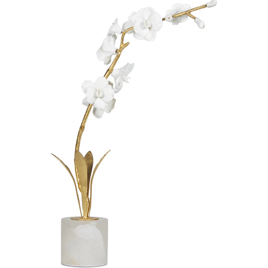 Thylane Accessory 1 by Regina Andrew in white, gold. Made from alabaster in a modern style.