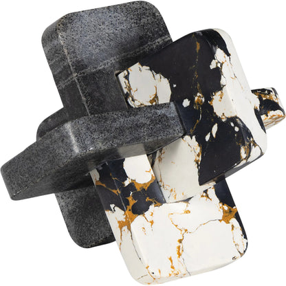 Libra Marble Accessory by Regina Andrew in black and natural stone. Made from marble in a unique style.