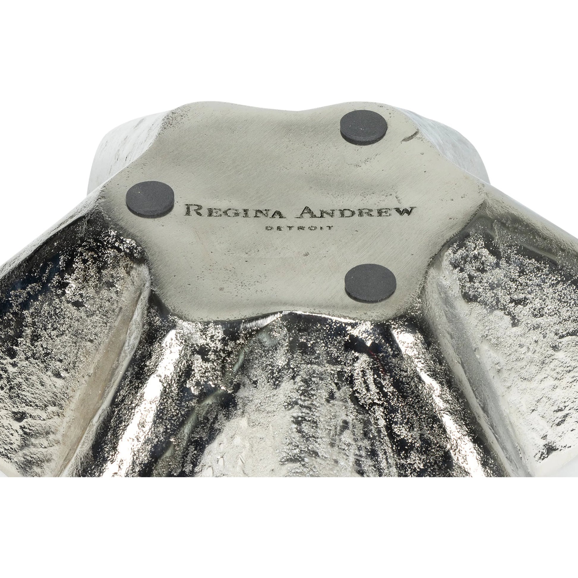 Pedicoat Metal Bowl by Regina Andrew. Made from aluminum in a modern style.