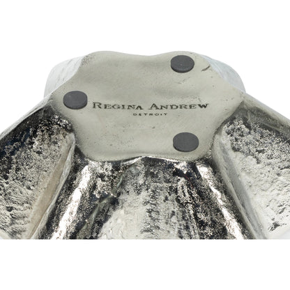 Pedicoat Metal Bowl by Regina Andrew. Made from aluminum in a modern style.