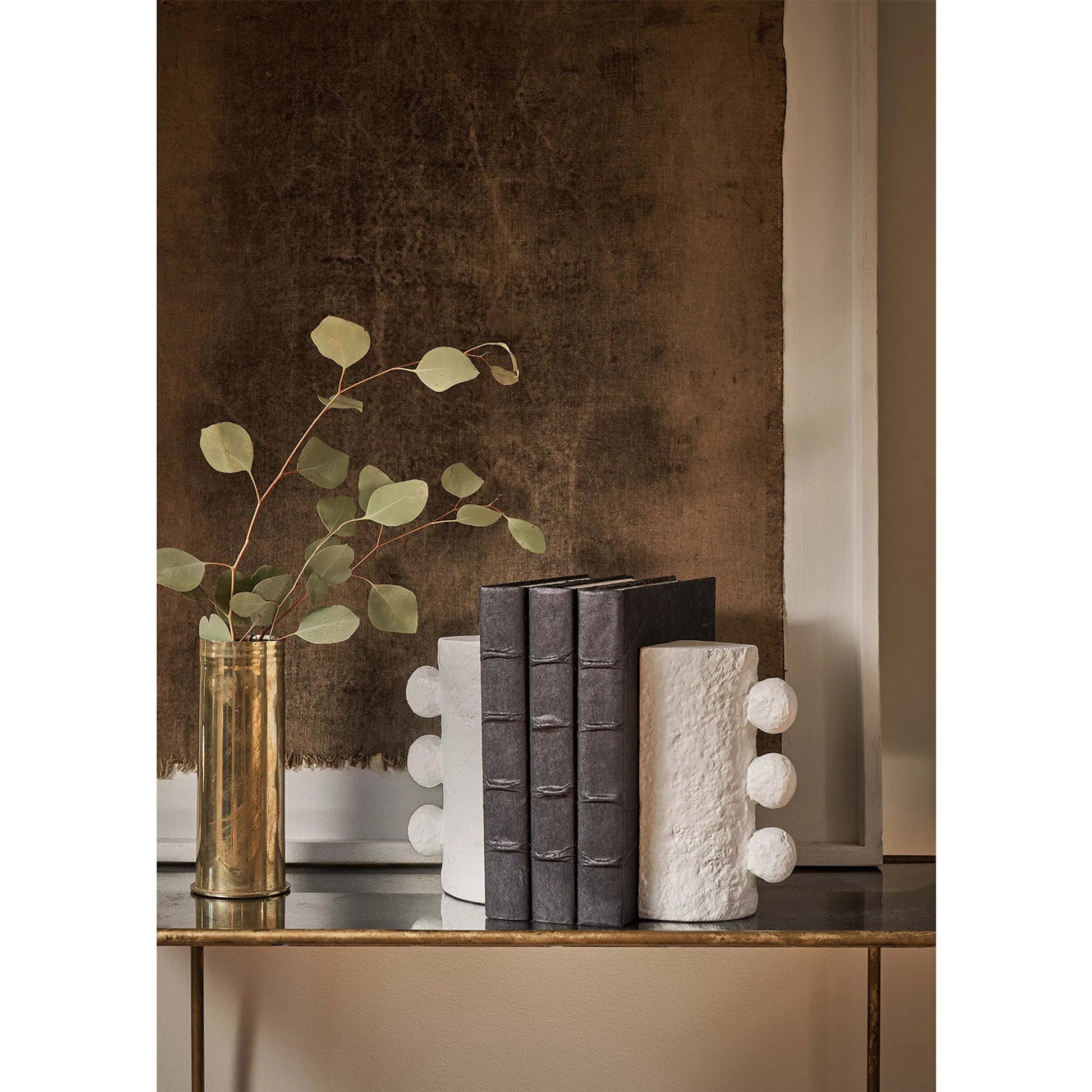 Sanya Bookend Set by Regina Andrew. Made from aluminum in a modern style.