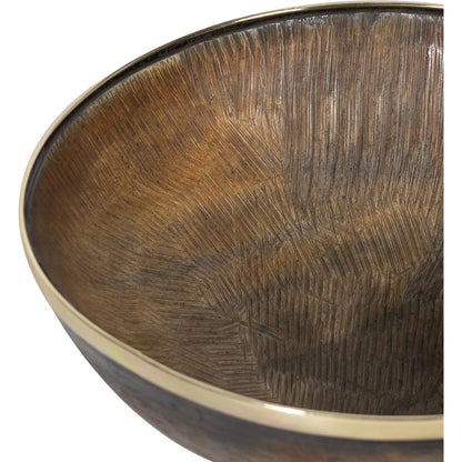 Cora Horn Bowl Set by Regina Andrew in brown and natural. Made from horn in a unique style.