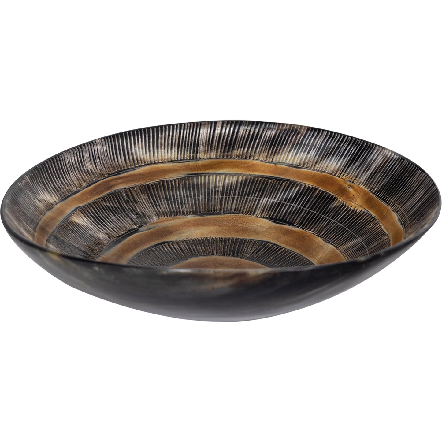 000 SI-2629017 | Primary Silo | Seville Horn Bowl by Regina Andrew in brown and natural. Made from horn in a unique style.