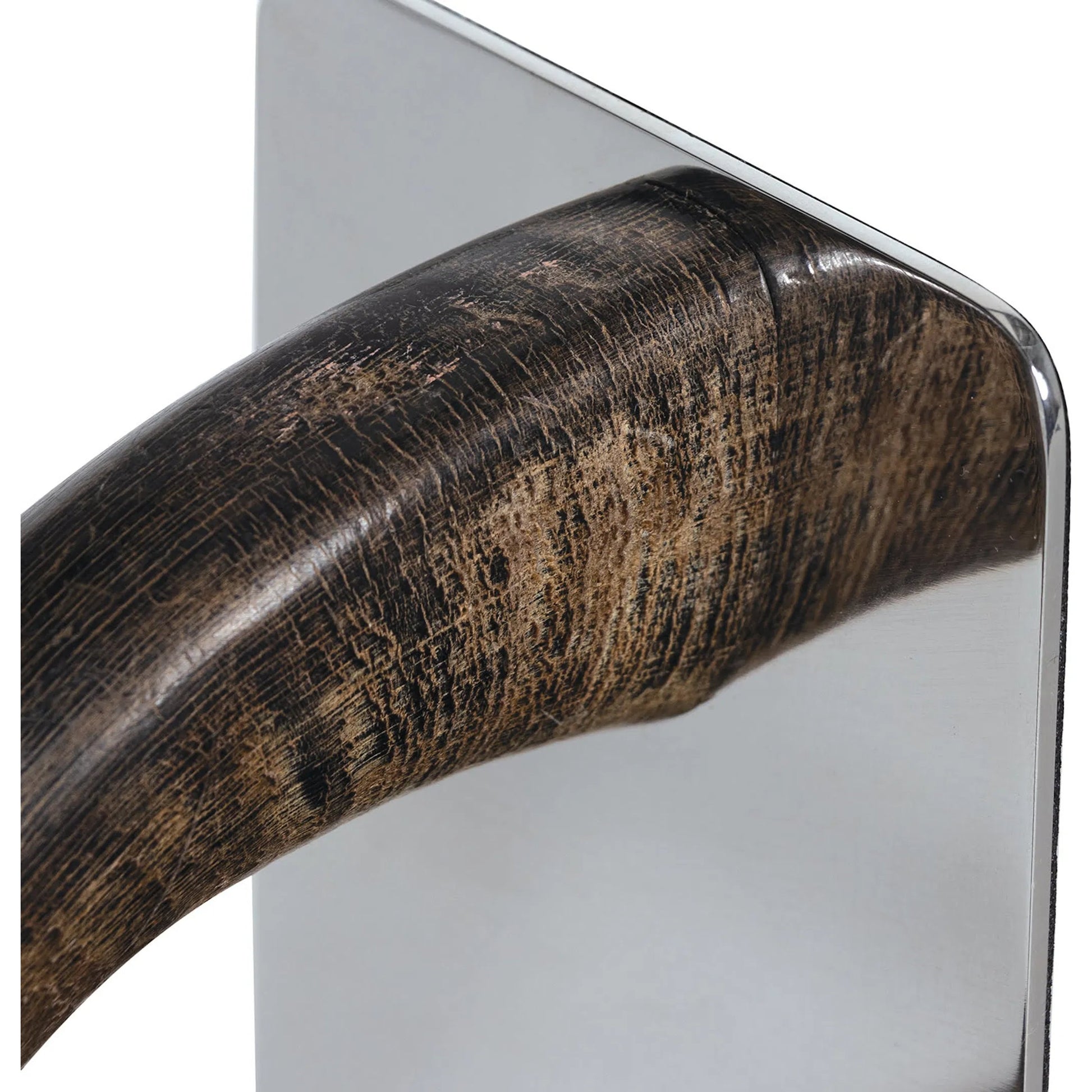 Lisbon Horn Bookend Set by Regina Andrew in brown and natural. Made from horn in a unique style.