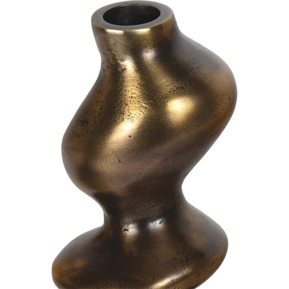 Blobby Candle Set by Regina Andrew in brass. Made from aluminum in a modern style.