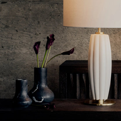 Jasper Marble Vase by Regina Andrew in black and black. Made from marble in a unique style.