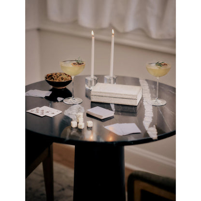 Andres Hair on Hide Playing Card Set by Regina Andrew in grey and grey. Made from hair on hide in a unique style.