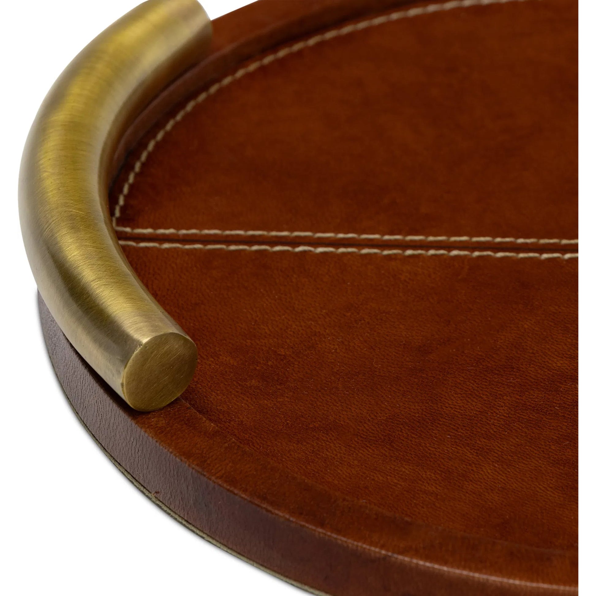 Hayes Leather Tray Oval by Regina Andrew. Made from leather in a unique style.