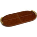 Hayes Leather Tray Oval by Regina Andrew. Made from leather in a unique style.