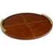 Hayes Leather Tray Round by Regina Andrew. Made from leather in a unique style.