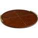 Hayes Leather Tray Round by Regina Andrew. Made from leather in a unique style.